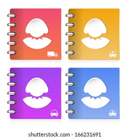 set of woman icon, vector 