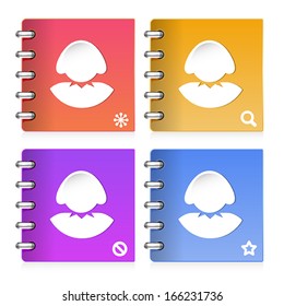 set of woman icon, vector 