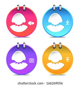 set of woman icon, vector