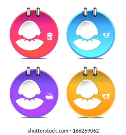 set of woman icon, vector