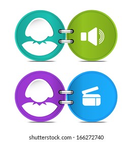 set of woman icon, vector