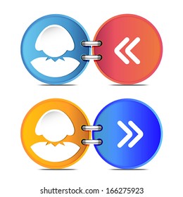 set of woman icon, vector