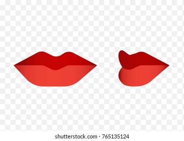 Set of  woman lips. 