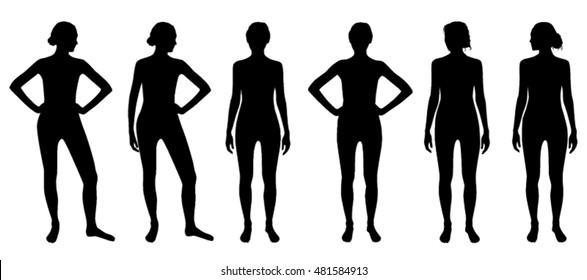 Set Of Woman Silhouettes
