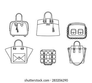 1,639 Luxury handbag outline Images, Stock Photos & Vectors | Shutterstock