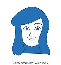 Set of woman's emotions. Facial expression. Girl Avatar. Vector illustration of a flat design