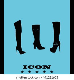 Set of women autumn and winter shoes.