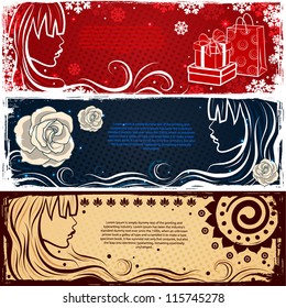 Set of women bookmarks