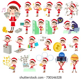 A set of women with concerning money and economy.
There are also actions on success and failure.
It's vector art so it's easy to edit.