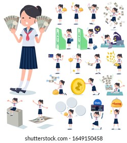 A set of women with concerning money and economy.There are also actions on success and failure.It's vector art so it's easy to edit.
