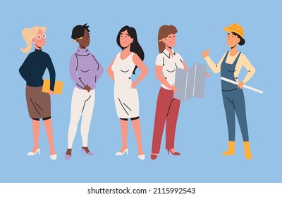 conjunto de profesiones distintas de las mujeres