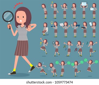 A set of women with digital equipment such as smartphones.
There are actions that express emotions.
It's vector art so it's easy to edit.