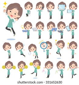 A set of women with digital equipment such as smartphones.
There are actions that express emotions.
It's vector art so it's easy to edit.