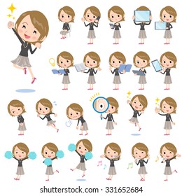 A set of women with digital equipment such as smartphones.
There are actions that express emotions.
It's vector art so it's easy to edit.