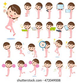 A set of women with digital equipment such as smartphones.
There are actions that express emotions.
It's vector art so it's easy to edit.