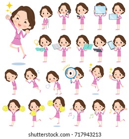 A set of women with digital equipment such as smartphones.
There are actions that express emotions.
It's vector art so it's easy to edit.