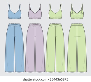 Set of women home wear. Different colors