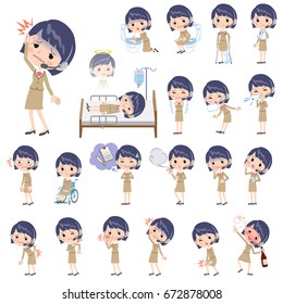 A set of women with injury and illness.
There are actions that express dependence and death.
It's vector art so it's easy to edit.