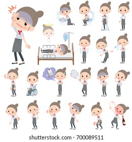 A set of women with injury and illness.
There are actions that express dependence and death.
It's vector art so it's easy to edit.