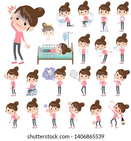 A set of women with injury and illness.There are actions that express dependence and death.It's vector art so it's easy to edit.
