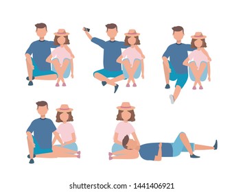set of women and men couple together