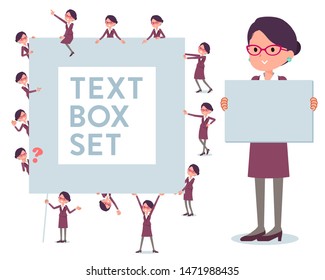 A set of women with a message board.Since each is divided, you can move it freely.It's vector art so it's easy to edit.
