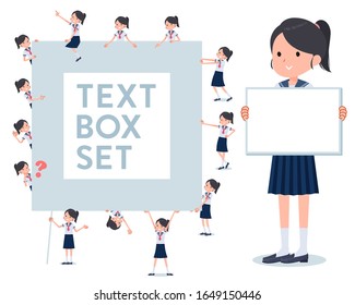 A set of women with a message board.Since each is divided, you can move it freely.It's vector art so it's easy to edit.
