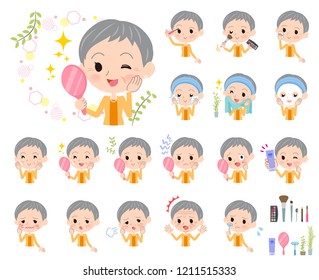 A set of women on beauty.There are various actions such as skin care and makeup.It's vector art so it's easy to edit.