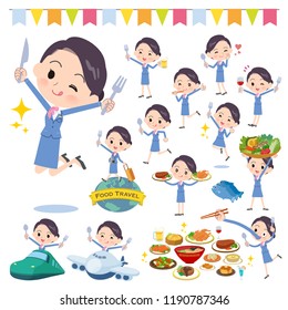 A set of women on food events.There are actions that have a fork and a spoon and are having fun.It's vector art so it's easy to edit.