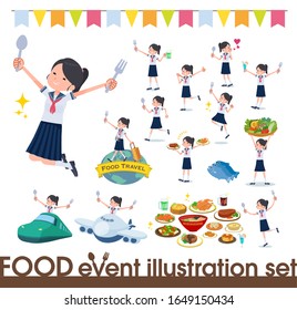 A set of women on food events.There are actions that have a fork and a spoon and are having fun.It's vector art so it's easy to edit.
