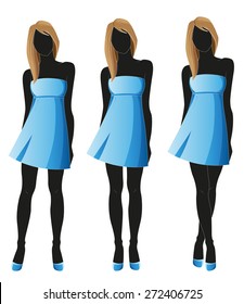 Set of women silhouettes