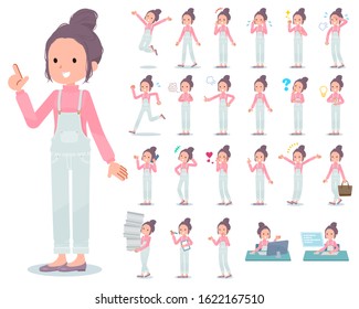 A set of women with who express various emotions.There are actions related to workplaces and personal computers.It's vector art so it's easy to edit.
