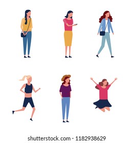 Set of womens avatar