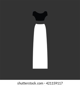 set of women's clothes drawn in the vector. skirt. top. blouse.