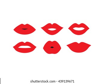 Set of womens lips