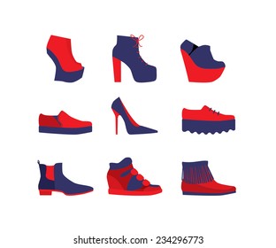 Set of women's shoes