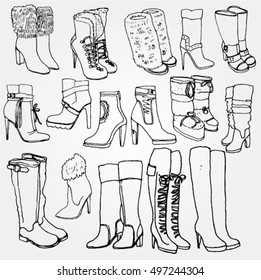 Set of Womens Winter Shoes