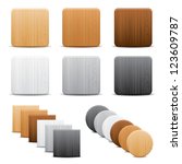 Set of Wood Buttons