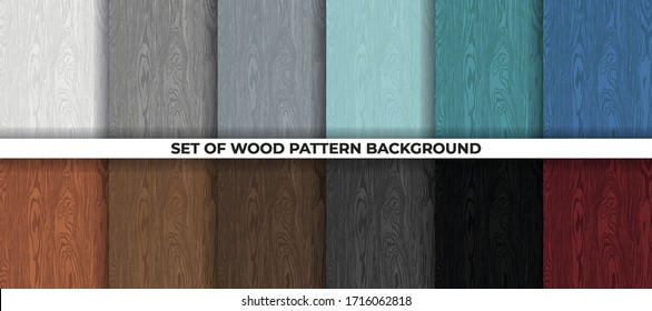 Set of wood pattern background