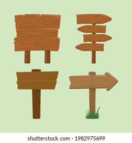 set wood sign arrow post