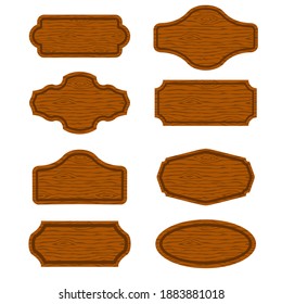 Set of wood sign design template