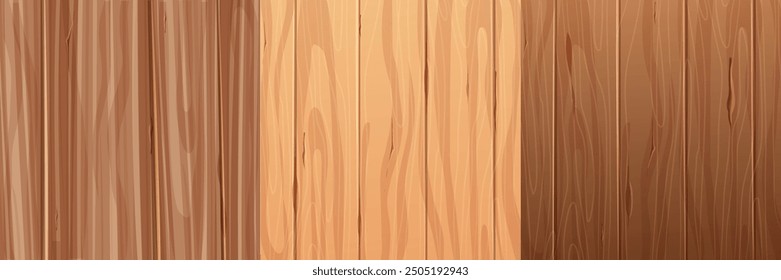 Set wood templates annual rings texture top view surface. Tree material, plank or panel. Stamp of tree trunk natural timber. 