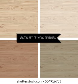 Set of wood textures isolated on white background. Beautiful template for your design. Hand drawn vector illustration. Nature texture.