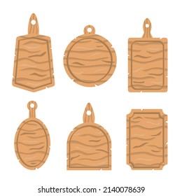
Set of Wooden cutting boards. vector image