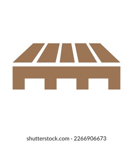 Set of wooden pallet icon. vector illustration isolated on white background.
