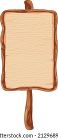 Set of wooden sign banner illustration