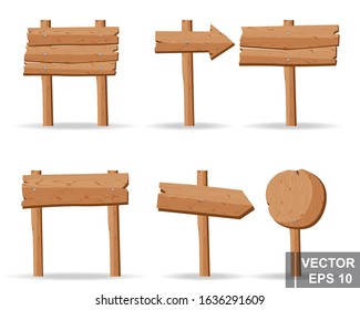Set of wooden sprigs. Pointer. Cartoon style. For your design.