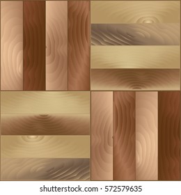 Set of wooden texture, vector illustration