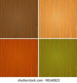 Set of wooden textures.Vector eps10
