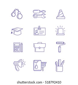 Set of work icons